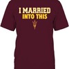 Arizona State Sun Devils T-Shirt I Married Into This Leopard Pattern, Asu NCAA Sweatshirts, Hoodie, Shirt for Fans