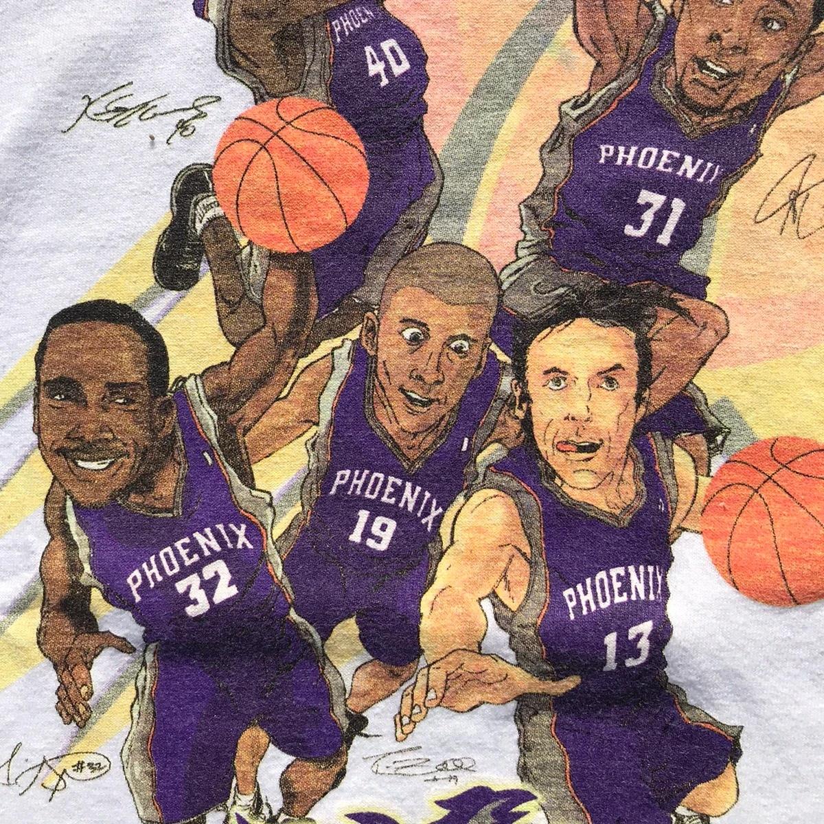 Vintage Style Y2K Phoenix Suns Fruit of The Loom Shirt Sweatshirt Hoodie Reprinted Full Size Gifts for NBA Fans - Image 2