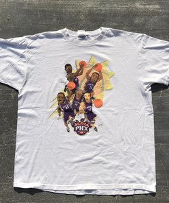 Vintage Style Y2K Phoenix Suns Fruit of The Loom Shirt Sweatshirt Hoodie Reprinted Full Size Gifts for NBA Fans