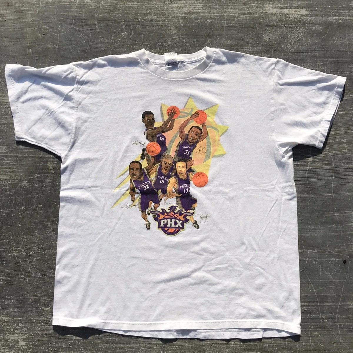 Vintage Style Y2K Phoenix Suns Fruit of The Loom Shirt Sweatshirt Hoodie Reprinted Full Size Gifts for NBA Fans