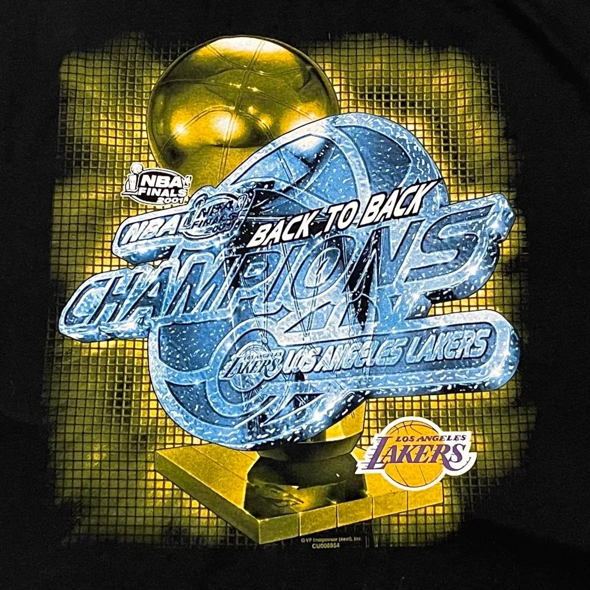 Vintage Style 2001 Los Angeles Lakers Championship Shirt Hoodie Sweatshirt Reprinted Full Size Gifts for NBA Fans - Image 2