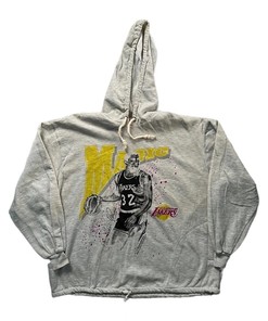 Vintage Style Hoodie Magic Johnson La Lakers Starter 90s Shirt Hoodie Sweatshirt Reprinted Full Size Gifts for NBA Fans