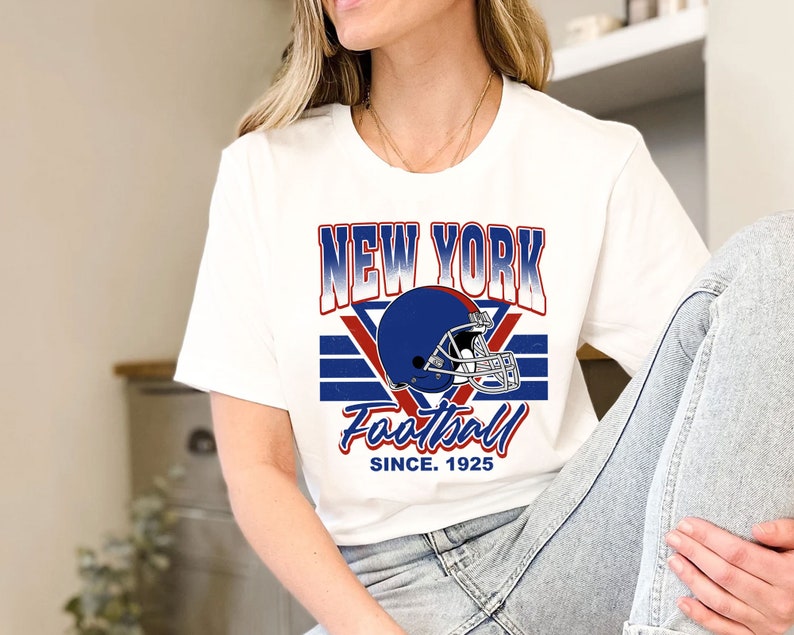 New York Football Team Sweatshirt, Vintage New York Football Crewneck Sweatshirt Hoodie Shirt Gifts for NFL Fans - Image 4