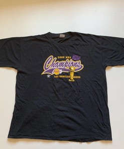 Vintage Style 2000 Los Angeles Lakers NBA Graphic Champions Shirt Hoodie Sweatshirt Reprinted Full Size Gifts for NBA Fans