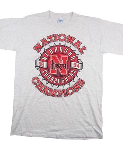 Vintage Style Nebraska Huskers Champions T-Shirt Sweatshirt Pullover Hoodie Reprinted Full Color Full Size