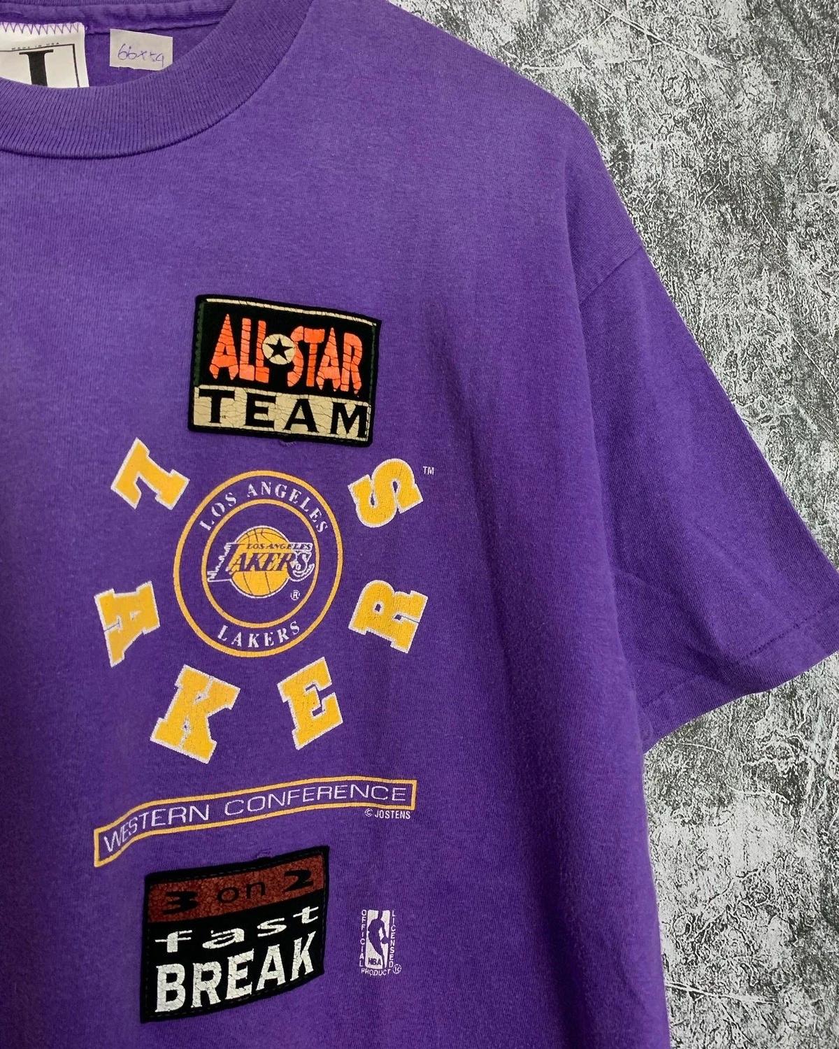Vintage Style Lakers Western Conference By Jostens Shirt Hoodie Sweatshirt Reprinted Full Size Gifts for NBA Fans - Image 2