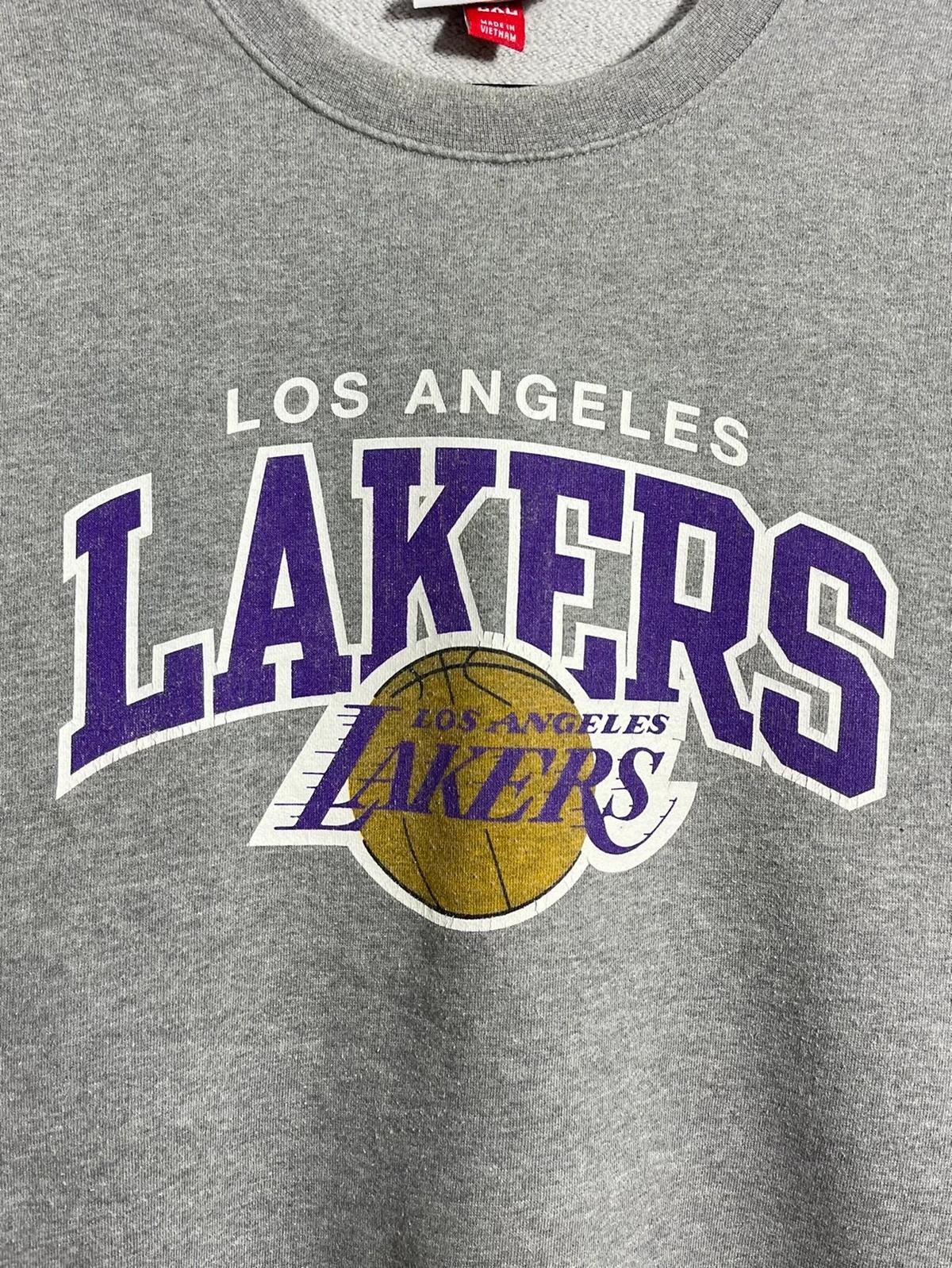L.A. Lakers 00s Vintage NBA Lebron James Mitchell And Ness Shirt Hoodie Sweatshirt Reprinted Full Size Gifts for NBA Fans - Image 2