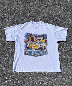 Vintage Style Kobe Bryant Shaq Shirt Hoodie Sweatshirt Reprinted Full Size Gifts for NBA Fans
