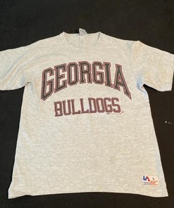 Vintage Style Uga Georgia Bulldogs T-Shirt Sweatshirt Pullover Hoodie Reprinted Full Color Full Size Gift for NCAA Fans