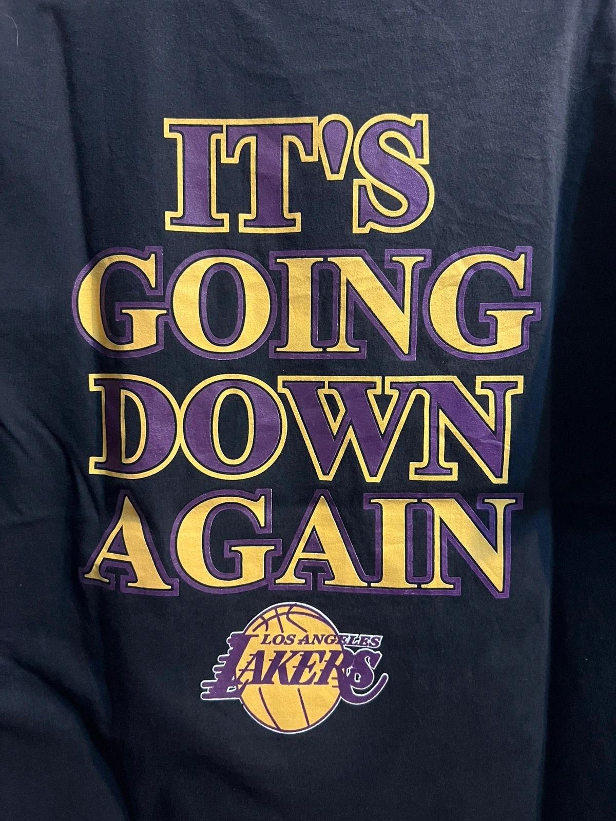 Vintage Style L.A Lakers Nos Rap Shirt Hoodie Sweatshirt Reprinted Full Size Gifts for NBA Fans - Image 2