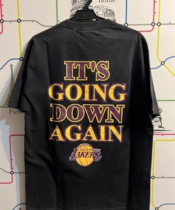 Vintage Style L.A Lakers Nos Rap Shirt Hoodie Sweatshirt Reprinted Full Size Gifts for NBA Fans