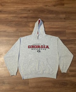 Vintage Style Georgia Bulldog T-Shirt Sweatshirt Pullover Hoodie Reprinted Full Color Full Size Gift for NCAA Fans