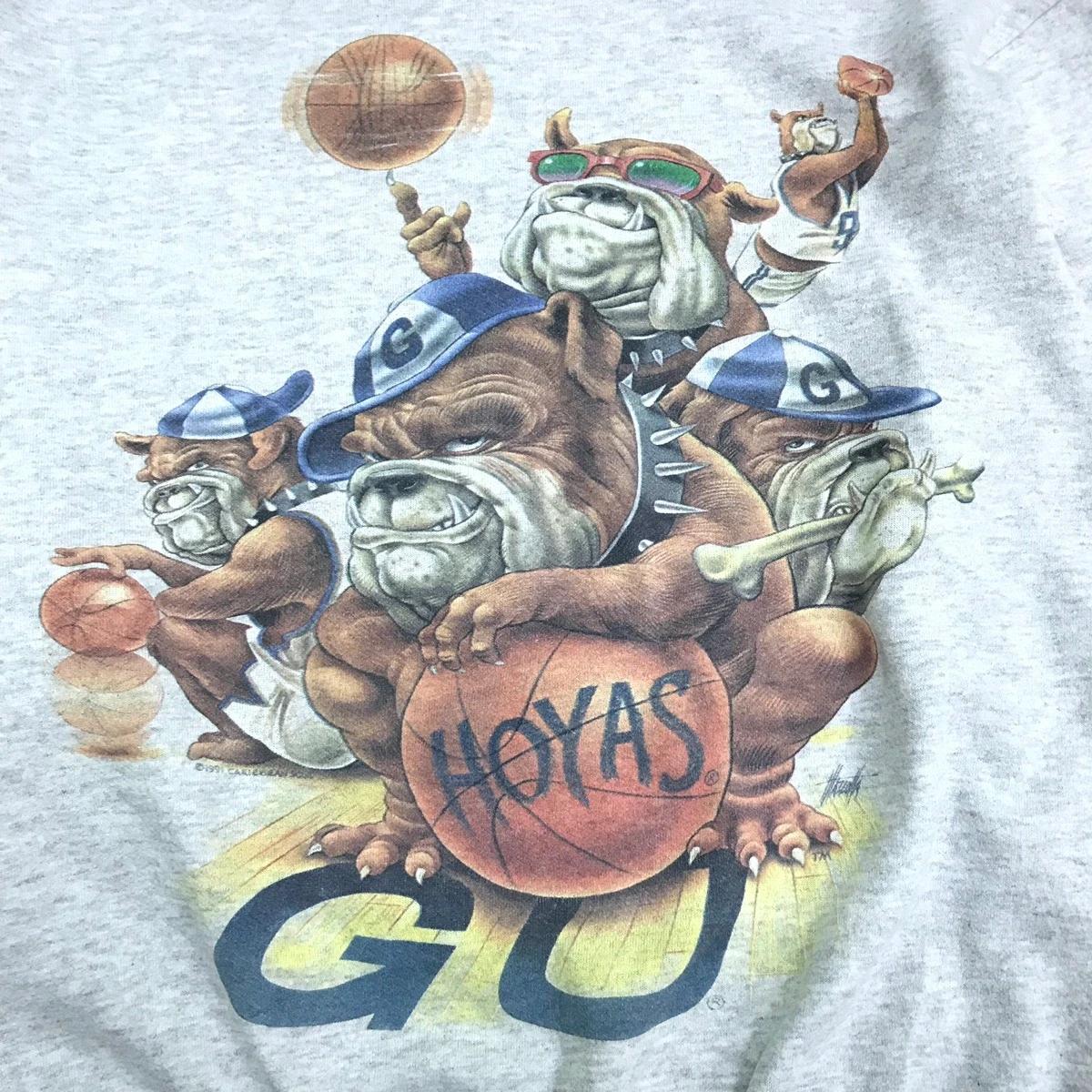 Vintage Style Georgetown Hoyas Shirt Hoodie Sweatshirt Reprinted Full Size Gifts for NBA Fans - Image 2