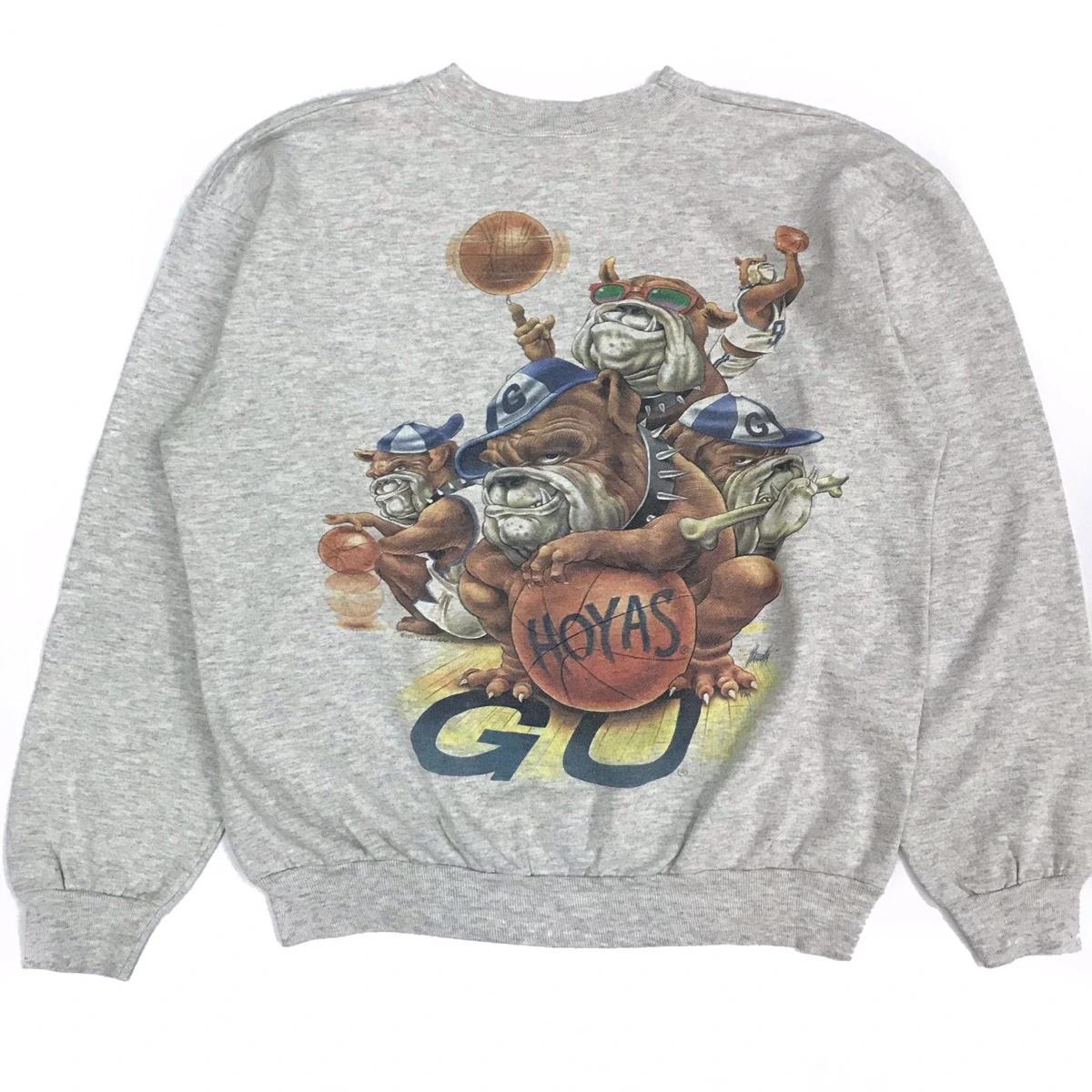Vintage Style Georgetown Hoyas Shirt Hoodie Sweatshirt Reprinted Full Size Gifts for NBA Fans
