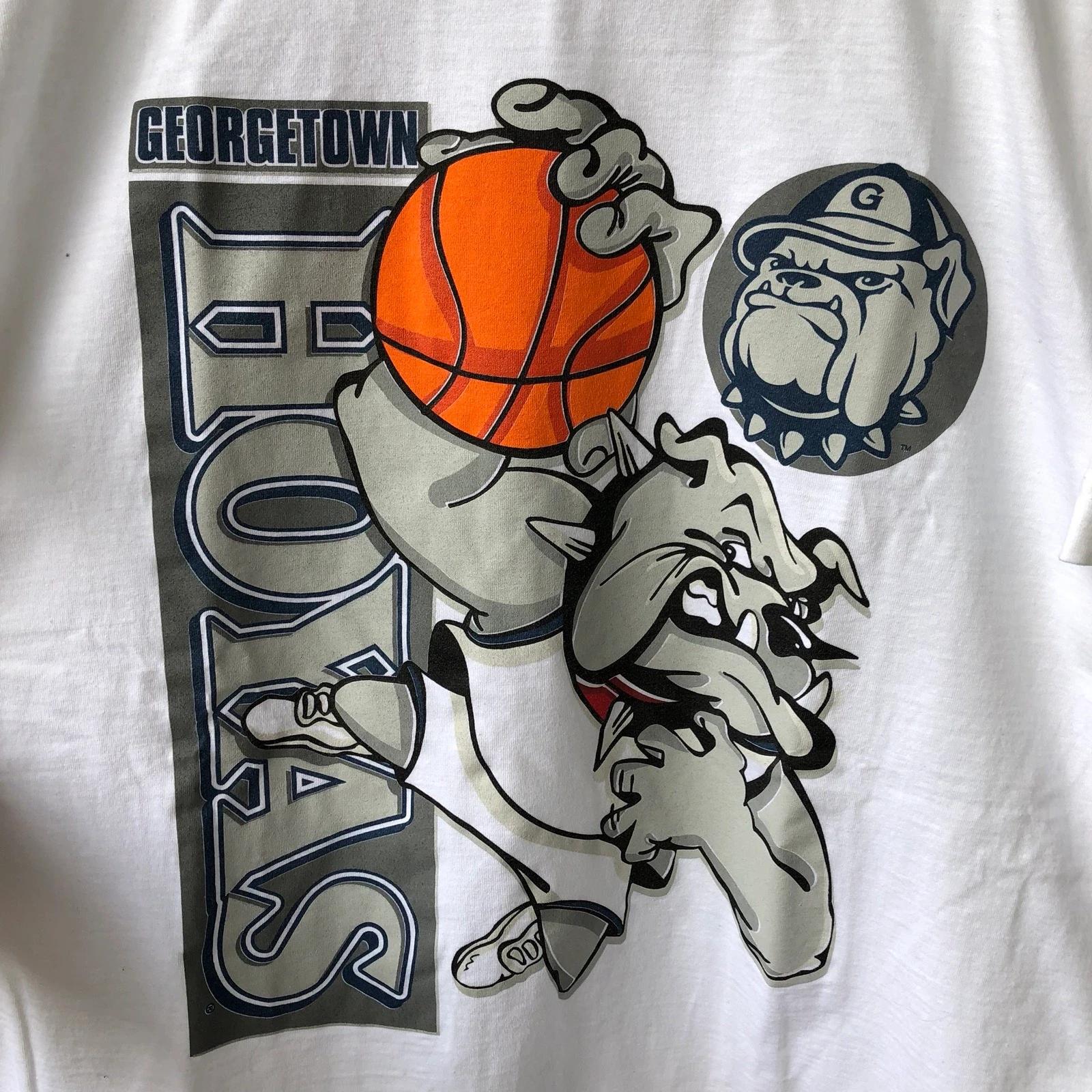 Very Rare! Vintage Style Georgetown Hoyas Starter NBA Shirt Hoodie Sweatshirt Reprinted Full Size Gifts for NBA Fans - Image 2