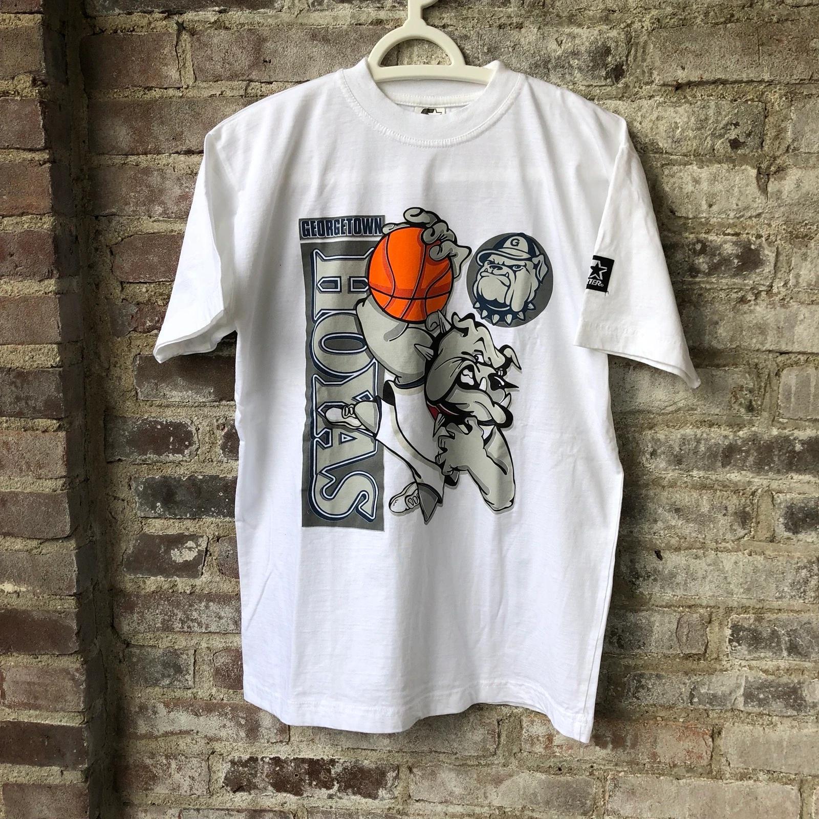 Very Rare! Vintage Style Georgetown Hoyas Starter NBA Shirt Hoodie Sweatshirt Reprinted Full Size Gifts for NBA Fans