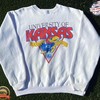 Vintage NCAA Kansas Jayhawks Mascot Logo Sweatshirt, Kansas Jayhawks Shirt, University of Kansas Shirt Sweatshirt