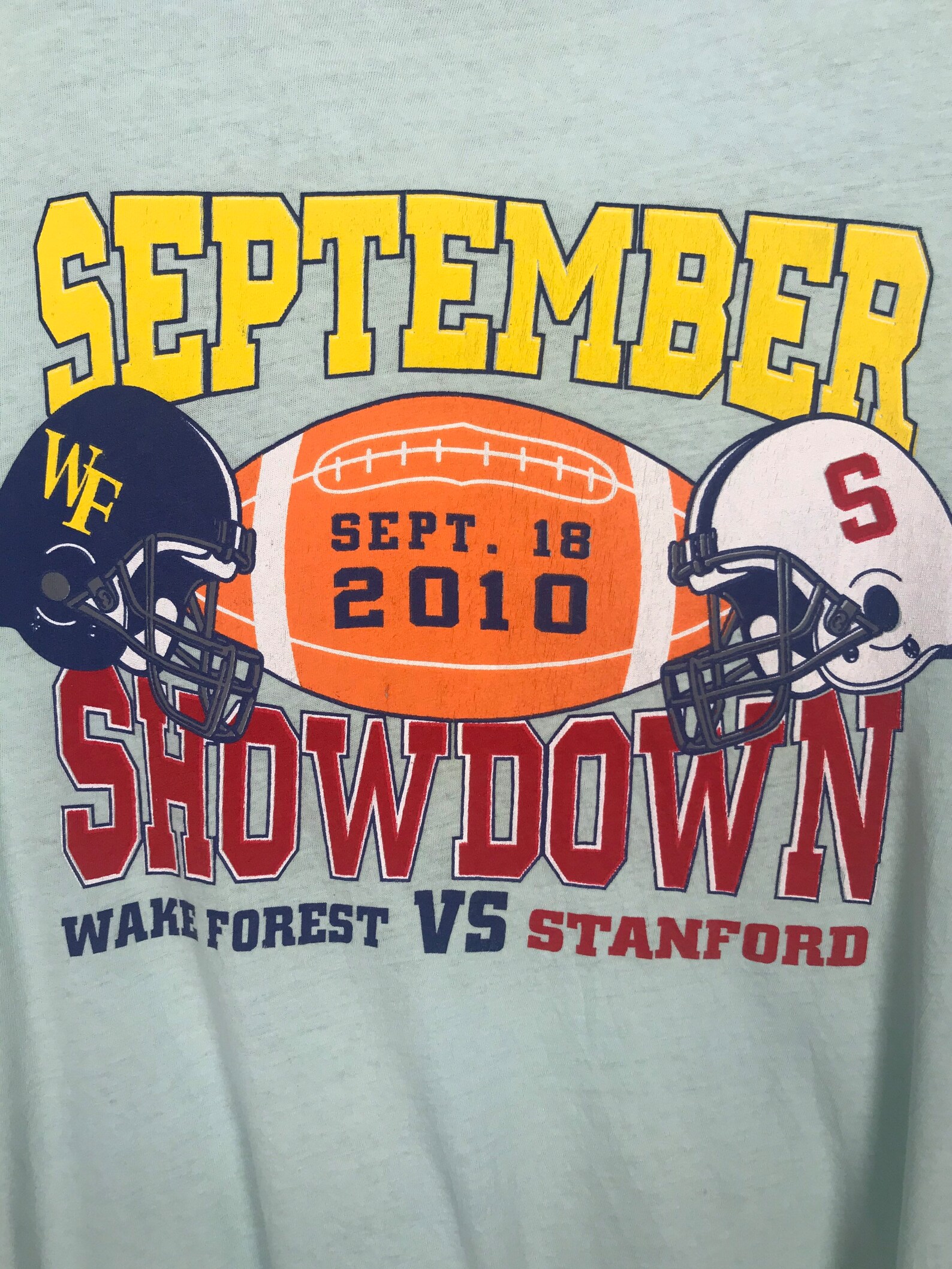 Vintage-Style American Football Tees Shirt for 90s Wake Forest Vs Stanford September Showdown, Sweatshirt, Hoodie - Image 3
