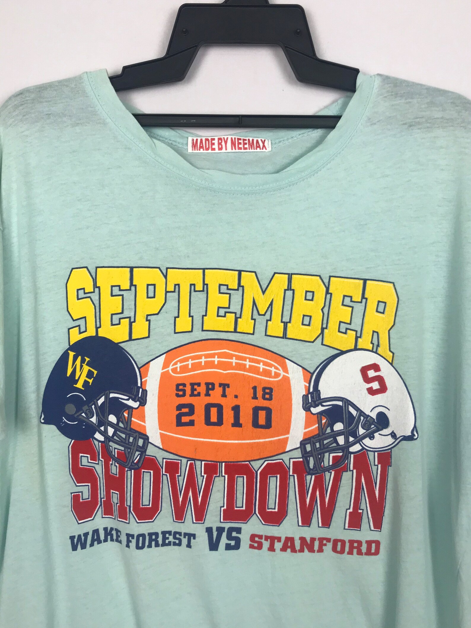 Vintage-Style American Football Tees Shirt for 90s Wake Forest Vs Stanford September Showdown, Sweatshirt, Hoodie - Image 2