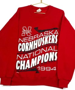 Vintage 90s Nebraska Cornhuskers Football Sweatshirt, University of Nebraska State Sweatshirt Hoodie Tshirt