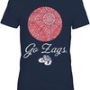 Gonzaga Bulldogs Shirt - Zentangle Basketball Women's Shirt - Gonzaga Shirt