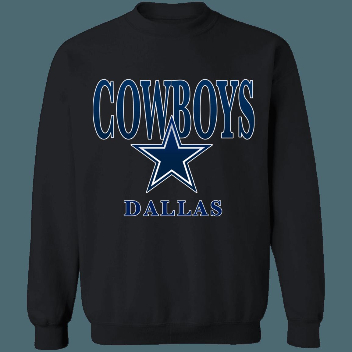 Dallas Cowboys Vintage NFL Crewneck Sweatshirt Hoodie Shirt Gifts for Fans - Image 3