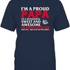 Gonzaga Bulldogs Shirt - Proud Papa of An Awesome Granddaughter - Gonzaga Shirt