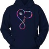 Gonzaga Bulldogs Shirt - Infinity Love University Logo Rainbow Swirl - Gifts for NCAA Fans