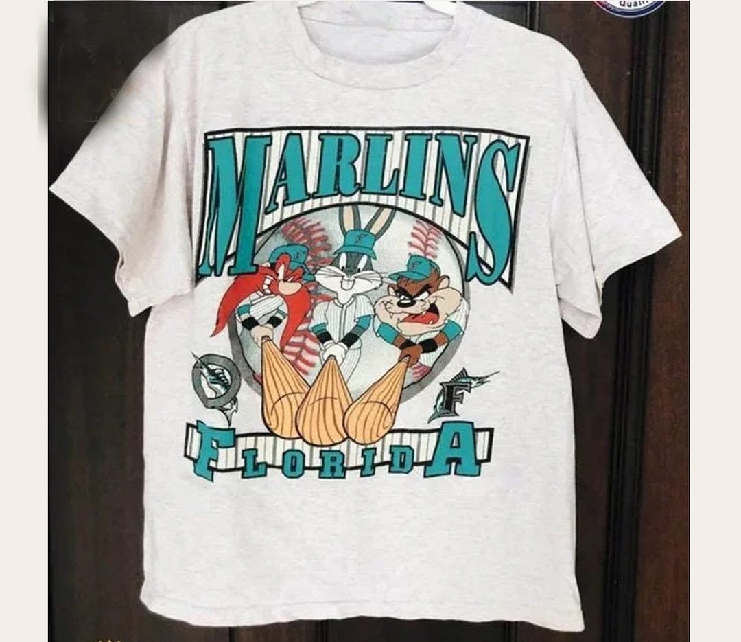 Vintage MLBFlorida Marlins Looney Tunes Shirt, Florida Marlins Shirt, MLBBaseball Shirt, World Series Shirt