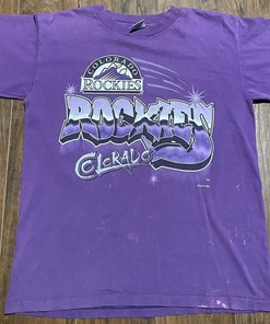 Vintage Style Colorado Rockies 1994 T-Shirt Sweatshirt Pullover Hoodie Reprinted Full Color Full Size