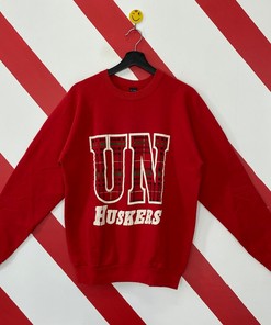Vintage 90s University Nebraska Sweatshirt Nebraska Crewneck Nebraska Cornhuskers Sweater