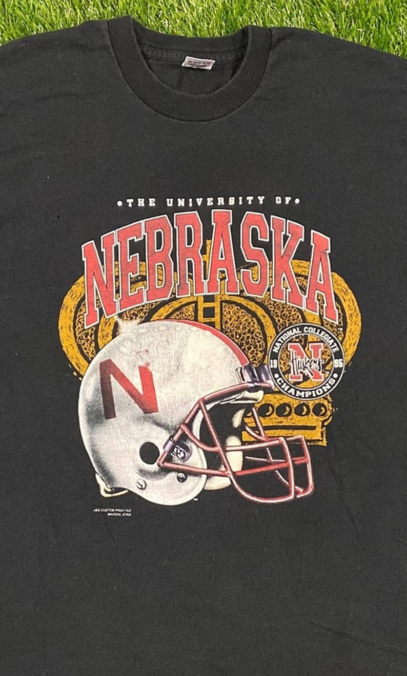 Vintage 1990s University of Nebraska Cornhuskers T-Shirt, Vintage 90s Sweatshirt, Shirt, Hoodie - Image 2