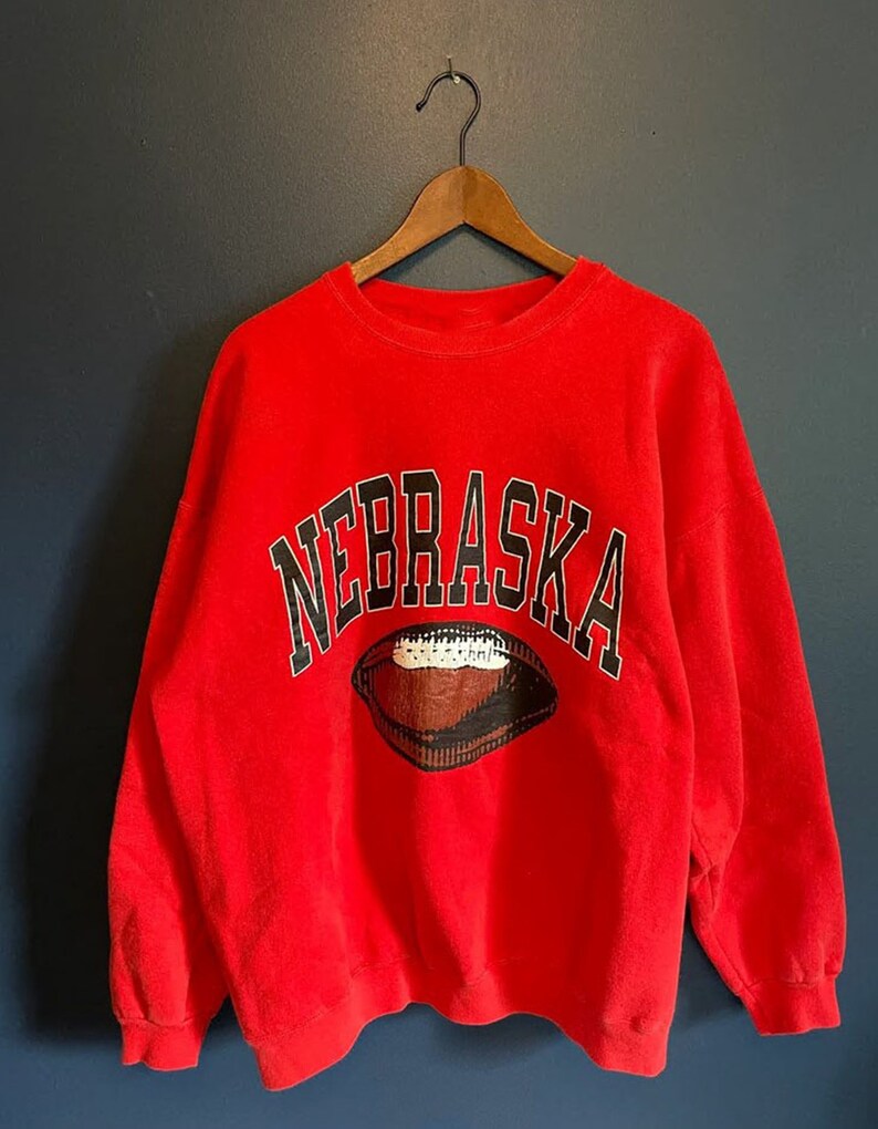Vintage 90s Nebraska Cornhuskers University Crewneck Sweatshirt, Vintage Shirt, T Shirt