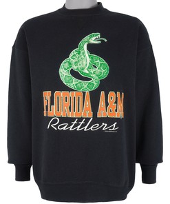 NCAA Florida A&M Rattlers Crew Neck Sweatshirt 1990s Vintage Style Hoodie Shirt Reprinted Full Size Gifts for Fans