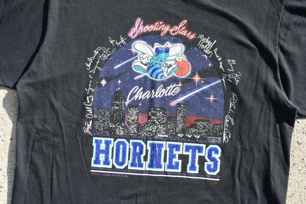 Vintage Style 90s Charlotte Hornets Promo Shirt Sweatshirt Hoodie Reprinted Full Size Gifts for NBA Fans - Image 2