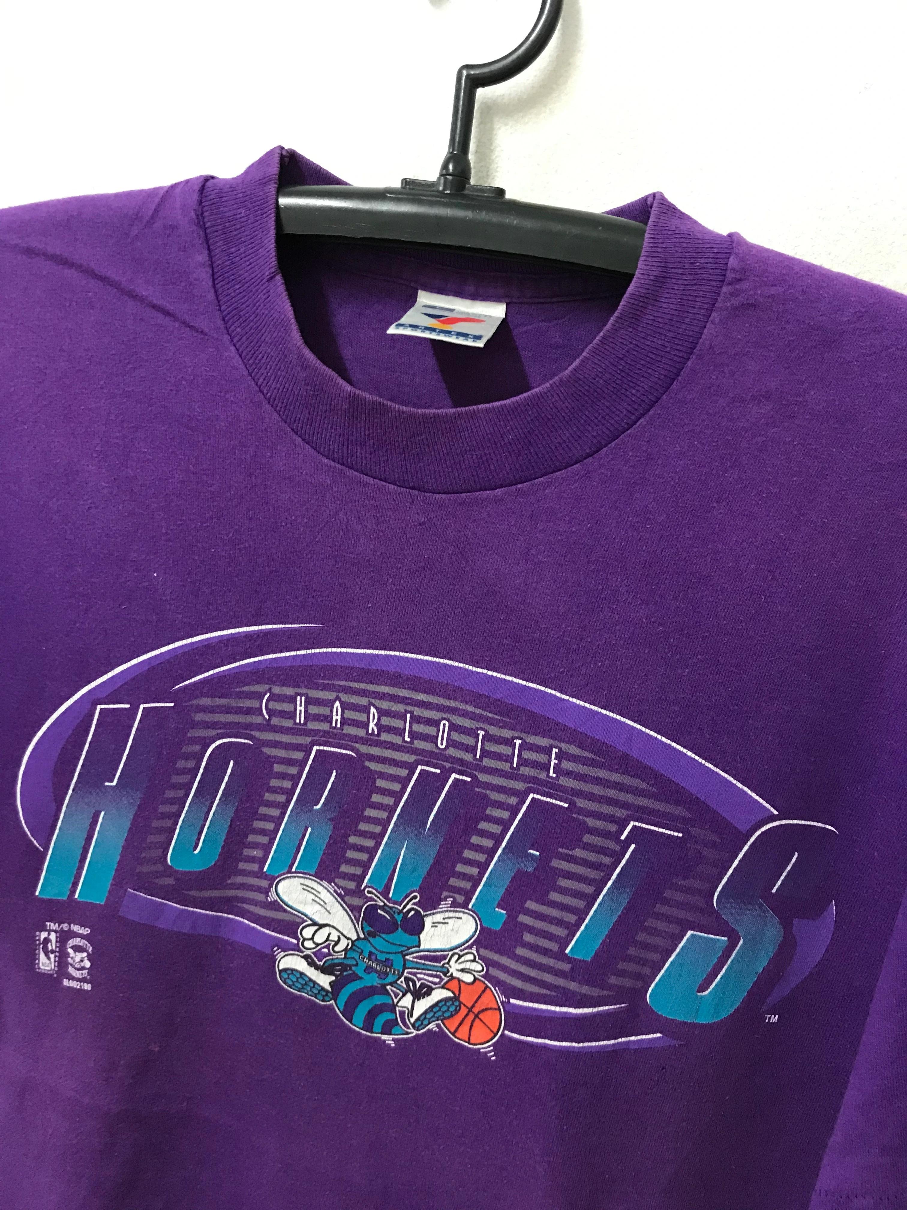 Vintage Style 90s Charlotte Hornets NBA Shirt Sweatshirt Hoodie Reprinted Full Size Gifts for NBA Fans - Image 2