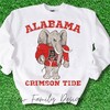 Alabama Retro Elephant Sweatshirt, Retro U A Football Shirt, Roll Tide Adult Sublimated Sweatshirt