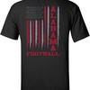Football Flag American Flag Sports Fan Game Day Tailgating Short Sleeve Shirt Graphic Tee
