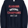 NCAA Mens Alabama Crimson Tide National Champs Sweatshirt 2021, Alabama Sweatshirt Full Size Gifts for NCAA Fans
