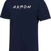 Akron Zips Womens Navy Blue Wordmark Dots Short Sleeve T-Shirt