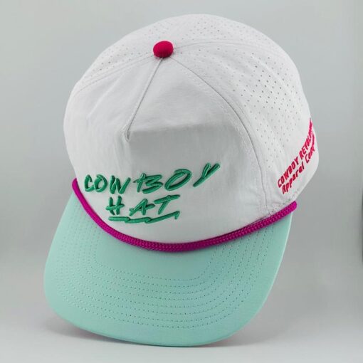 NEON SUMMER "COWBOY HAT" - Vibrant 5-Panel Nylon Cap for Playful Outdoor Vibes