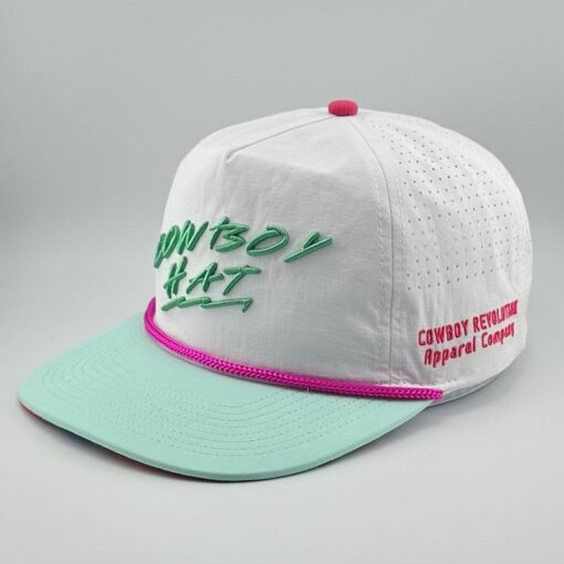 NEON SUMMER "COWBOY HAT" - Vibrant 5-Panel Nylon Cap for Playful Outdoor Vibes
