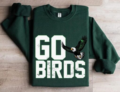 Philadelphia Eagles "GO BIRDS" Sweatshirt – Perfect Fan Gift for Every Philly Sports Enthusiast