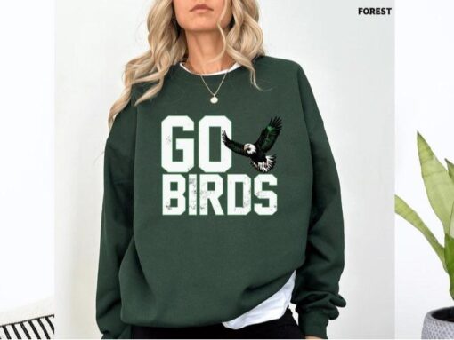 Philadelphia Eagles "GO BIRDS" Sweatshirt – Perfect Fan Gift for Every Philly Sports Enthusiast