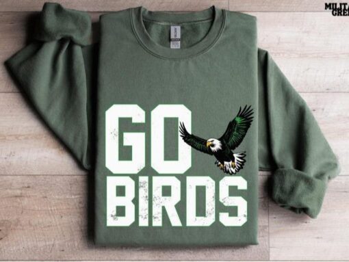 Philadelphia Eagles "GO BIRDS" Sweatshirt – Perfect Fan Gift for Every Philly Sports Enthusiast