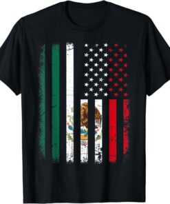 Mexican American Flag Roots T-Shirt – Celebrate Your Heritage in 100% Cotton