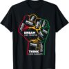 Empowerment Through History: Inspiring Black Leaders T-Shirt with Power Fist Graphic
