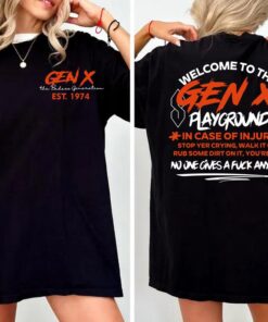 Custom Year Of Birth Generation X Playground T-Shirt - 100% Cotton Unisex Comfort