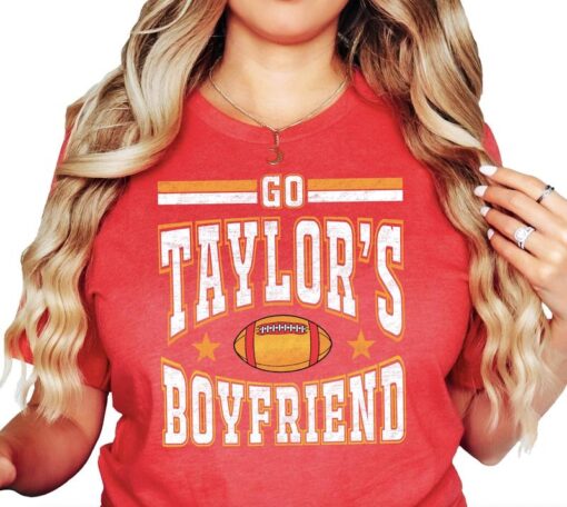 Go Taylor's Boyfriend Funny Kansas City Football Sweatshirt - Travis Fan Game Day Apparel
