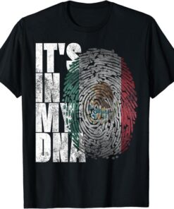 100% Cotton It's In My DNA Mexican Flag T-Shirt - Proud Hispanic Heritage Gift